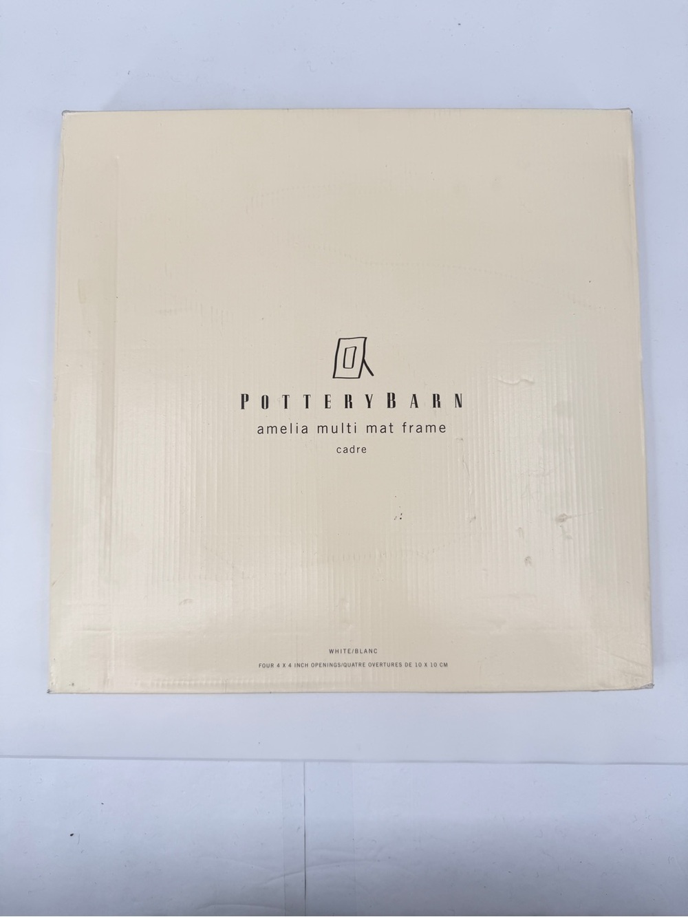 Pottery Barn Amelia Multi Mat Gallery Collage Photo Frame 4 4x4 Hanging Standing - Picture 11 of 16